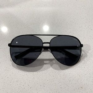 Quay black aviator sunglasses